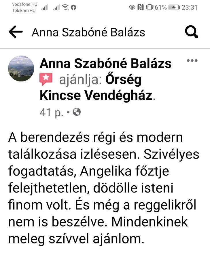 Őrség Kincse Vendégház Hegyhátszentjakab Kültér fotó